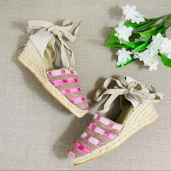 Eric Michael Shoes - ERIC MICHAEL NWT Ribbon Valencia Wedge Espadrilles